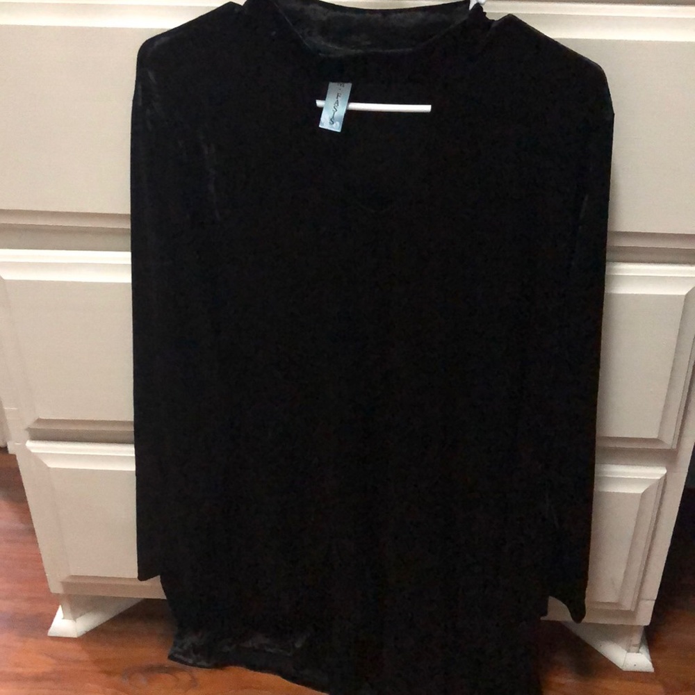 Black velvet dress